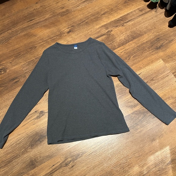 Old Navy long sleeve ribbed t shirt dark gray extra large - Picture 6 of 13